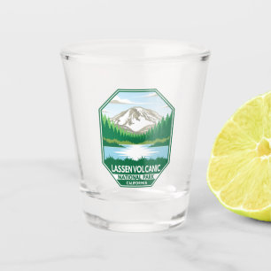 Copo De Shot Parque Nacional Vulcânico Lassen - Emblema Retroat