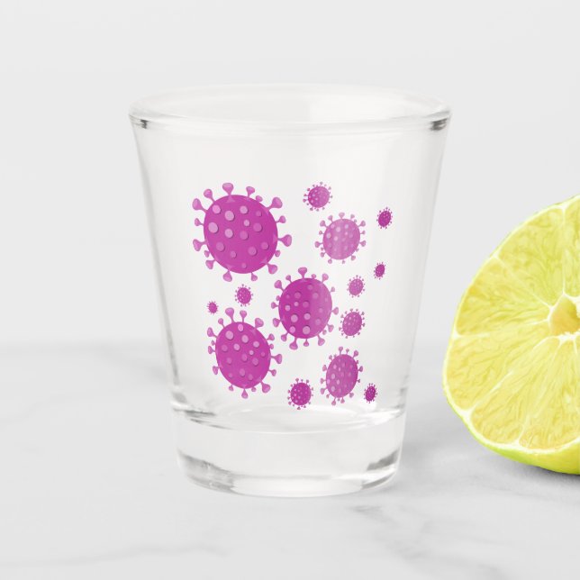 Copo De Shot Partícula Viral Roxa (Frente)