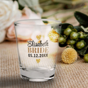 Copo De Shot Partido Personalizado Bridal Moderno Elegante dos
