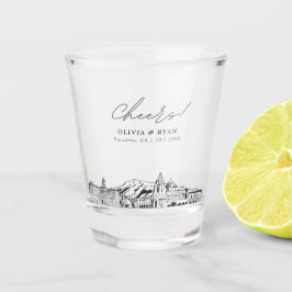 Copo De Shot Pasadena Weding Favor Cheers Shot Glass