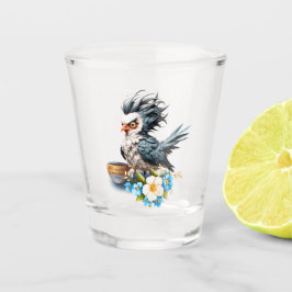 Copo De Shot Pássaro rabugento na segunda.
