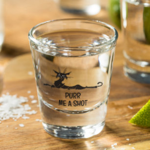 Copo De Shot Passe-me um gato engraçado.