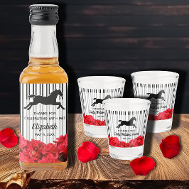 Copo De Shot Passeio de Cavalos de Rosas Vermelhas Derby Chá de