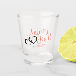 Copo De Shot Pastel Orange e Black Bride e Große