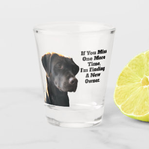 Copo De Shot Pato caçando pássaro Cão Engraçado Citação Labrado