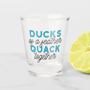 Copo De Shot Patos Engraçados Bonitos Puns Cotação Design