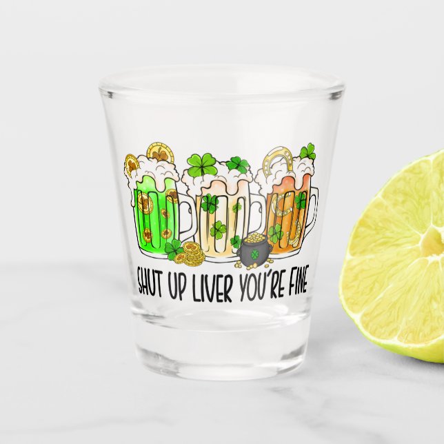 Copo De Shot Patricks Day Humor (Frente)