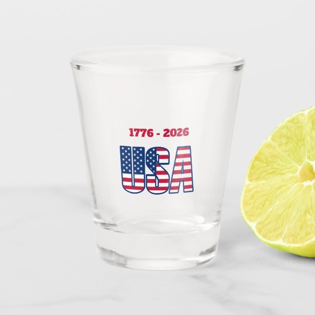 Copo De Shot Patriotic USA 1776-2026 (Frente)