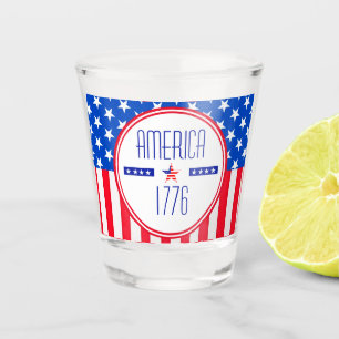 Copo De Shot Patriótico Americano