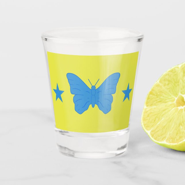Copo de shot patriótico com a bandeira de Bady Bas (Frente)