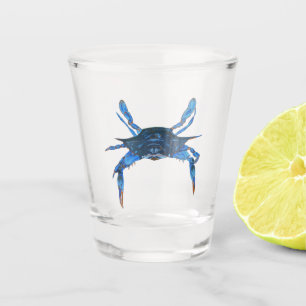 Copo De Shot Paul McGehee Blue Crab Shot Glass