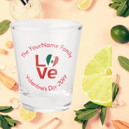 Copo De Shot Pavilhão Vermelho mexicano