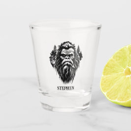 Copo De Shot Pé Grande Sasquatch Nome Personalizado Rústico