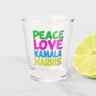 Copo De Shot Peace Love Kamala Harris