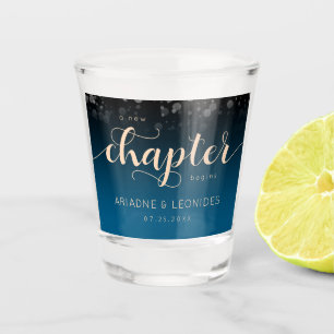 Copo De Shot Peach Oceanic Blue Casado Um Novo Capítulo