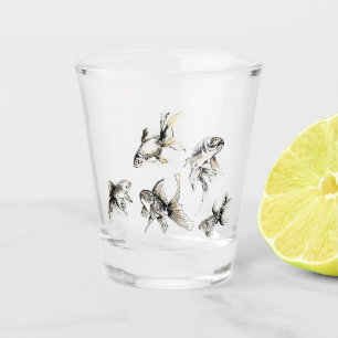 Copo De Shot Peixes dourados