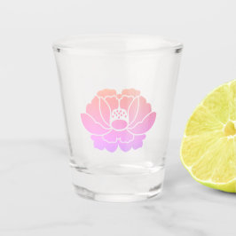 Copo De Shot peônia rosa pastel