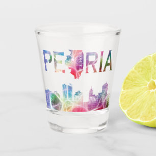 Copo De Shot Peoria, Illinois II - Design colorida