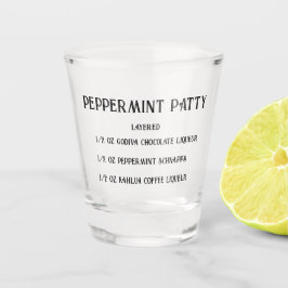 Copo De Shot Peppermint Vidro de novidade da Patty