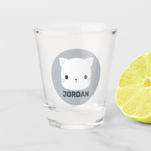 Copo De Shot Pequeno Gato Bonito com Nome Personalizado