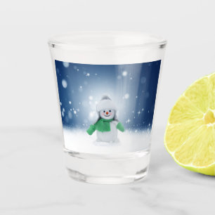 Copo De Shot Personagem adorável de boneco de neve de Natal do