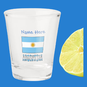 Copo De Shot Personalização Azul da Bandeira Argentina e Argent
