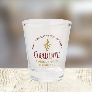 Copo De Shot Personalização da Graduação da Escola Veterinária 