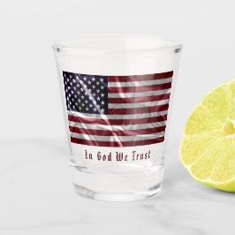 Copo De Shot Personalizado American Flag e Motto, EUA Souvenir