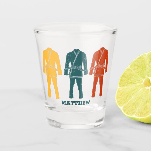 Copo De Shot Personalizado o Uniforme Jiu Jitsu BJJ Gi (Frente)