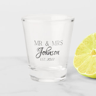 Copo De Shot Personalizado Sr. & Sra. Wedding Shot Glass