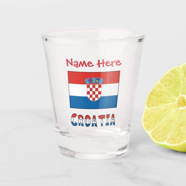 Copo De Shot Personalized Croatia Flag  (Frente)