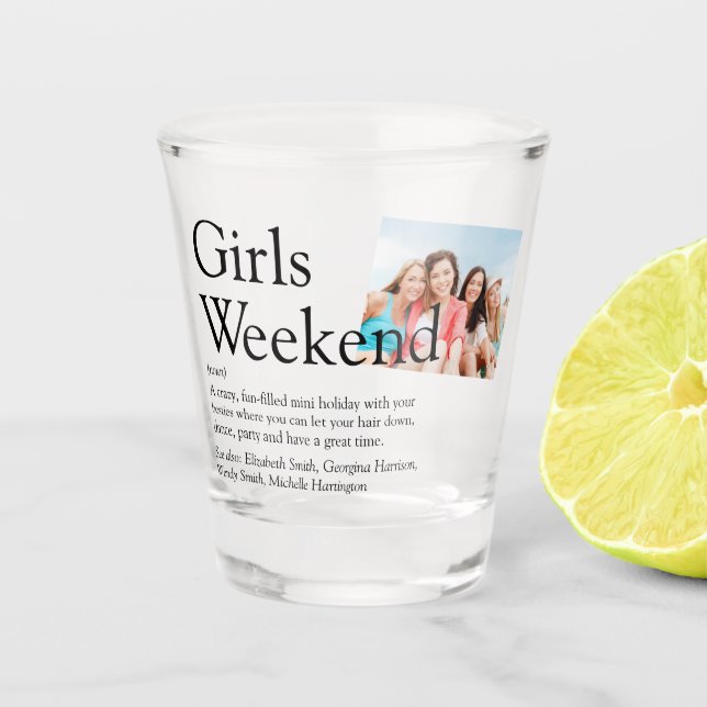 Copo De Shot Personalized Girls Weekend Definition Photo (Frente)