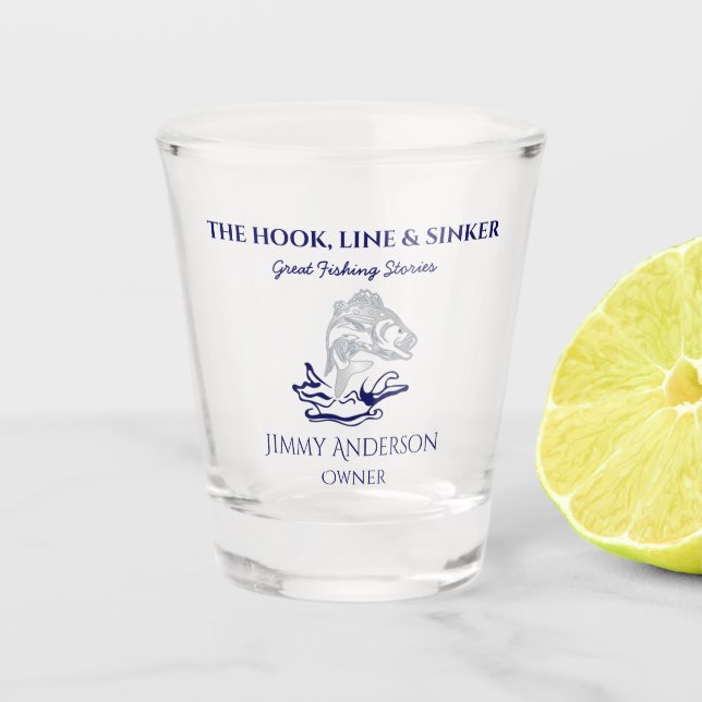 Copo De Shot Pesca Pesca Pescador Drinkware (Frente)