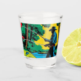Copo De Shot Pescador no Riverbank Shot Glass