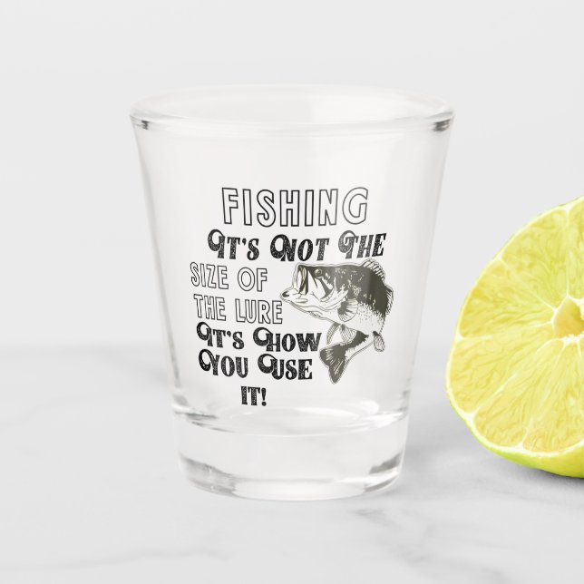 Copo De Shot Pescando não o tamanho de citações baixas (Frente)