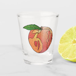 Copo De Shot Pêssego com brilho