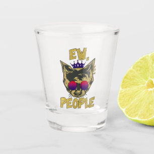 Copo De Shot Pessoas Gato de Badass Engraçado