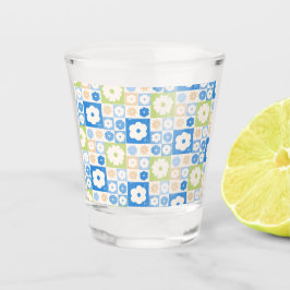 Copo De Shot Pétalas em Silêncio 06. Padrão floral. 