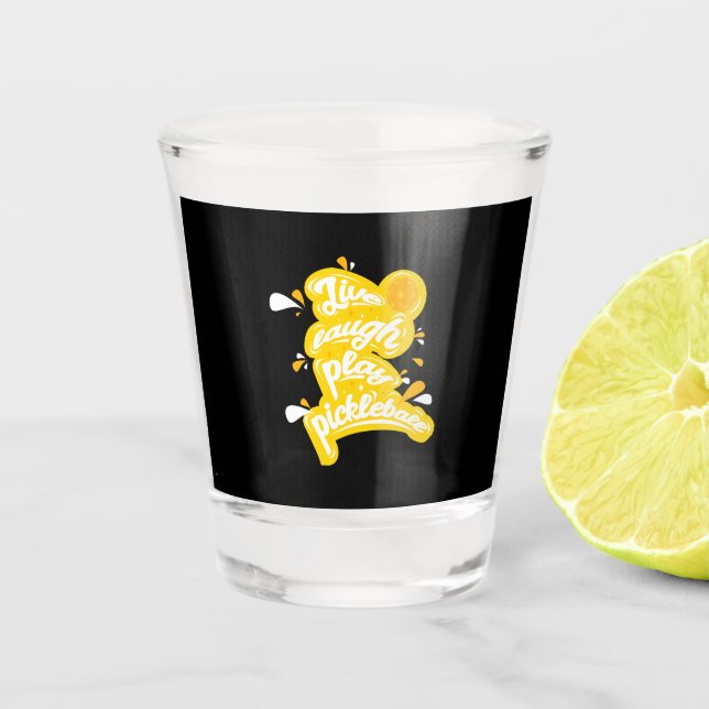 Copo De Shot Pickleball - Live Laugh Play Pickleball (Frente)
