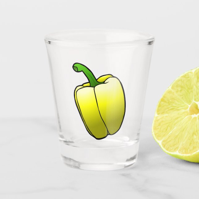 Copo De Shot Pimentão Amarelo (Frente)