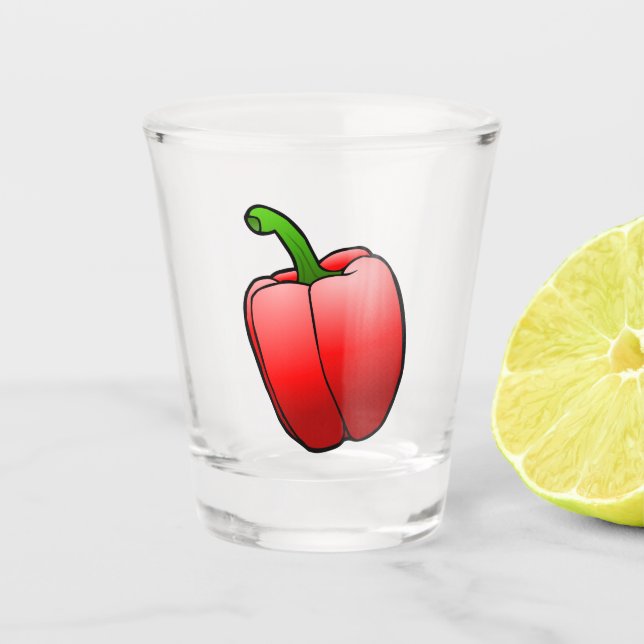 Copo De Shot Pimentão Vermelho (Frente)