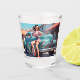 Copo De Shot Pin-up de vidro de hot