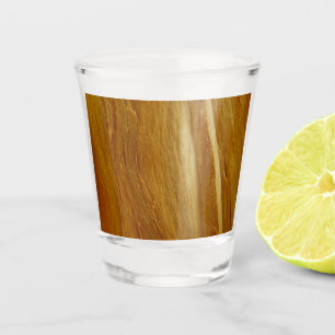 Copo De Shot Pine Wood II Faux Textura em madeira