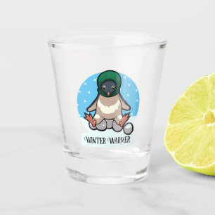 Copo De Shot Pinguim Bonito Inverno Quente Encantado Cartoon Ba