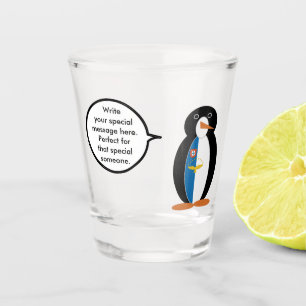 Copo De Shot Pinguim Falante Açoriana Personalizada