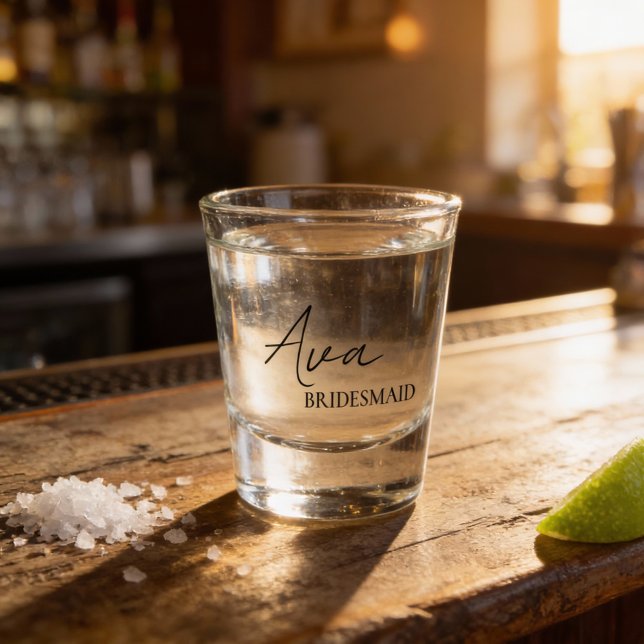 Copo De Shot Pink Coquette Bridesmaid Personalized Gift Shot Gl (Criador carregado)