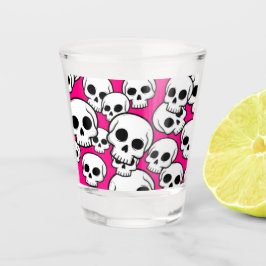 Copo De Shot Pink Skull Pattern Shot glass