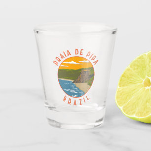 Copo De Shot Pipa Beach Brazil Viagem Art Vintage