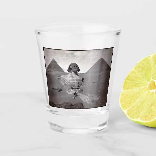 Copo De Shot Pirâmides de Sphinx e Giza do excelente Necropolis (Frente)