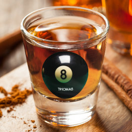 Copo De Shot Piscina Billiard Oito Esferas de Vidro Personaliza
